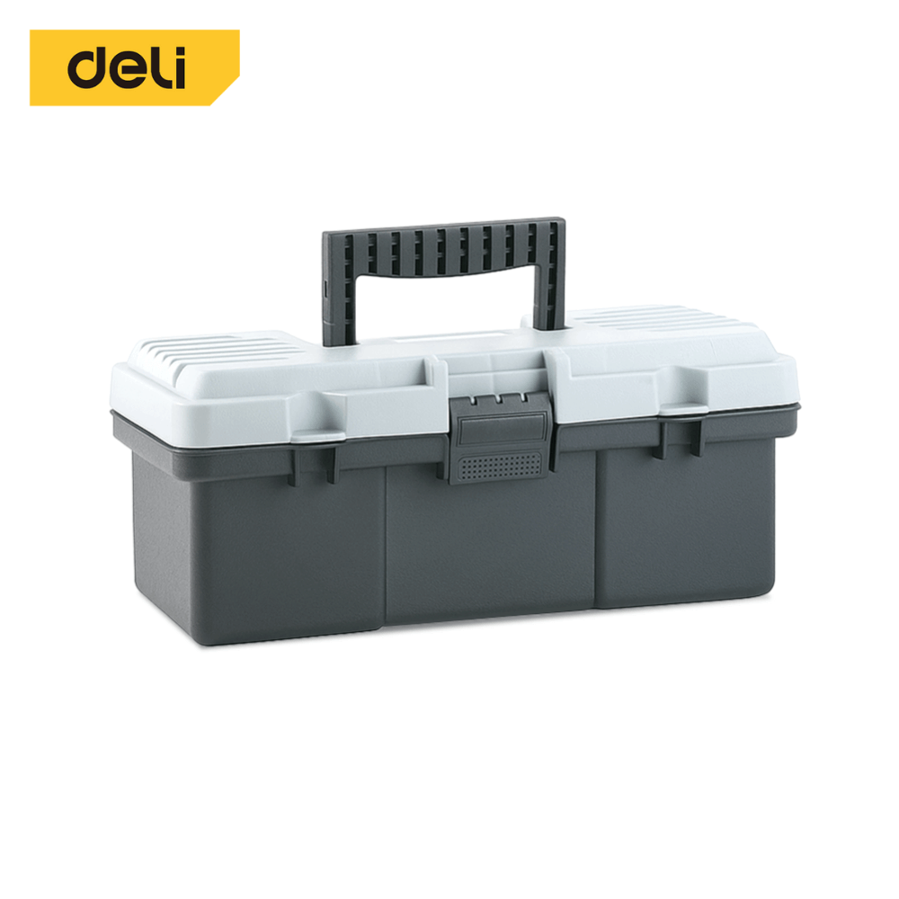 กล่องเครื่องมือช่าง DELI EDL432317-GR-01 ขนาด 20X42X20ซม สีเทา_0